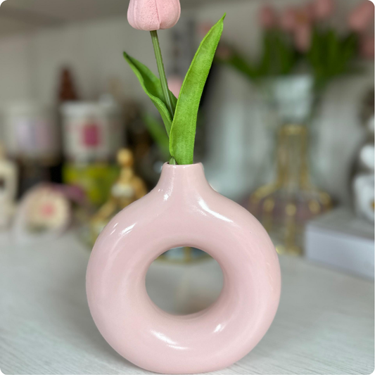 FLORERO REDONDO HUECO MODELO NUEVO TALLA S ROSADO