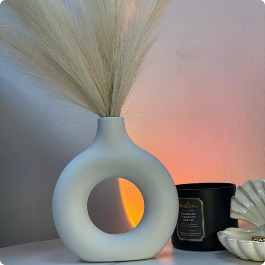 FLORERO REDONDO HUECO TALLA L BLANCO PLASTICO