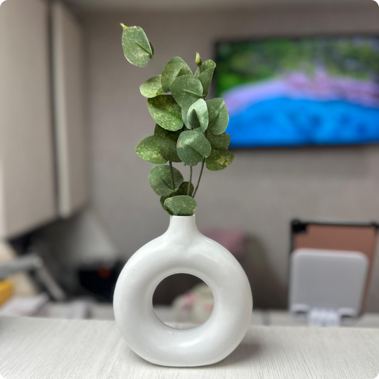 FLORERO REDONDO HUECO TALLA S BLANCO
