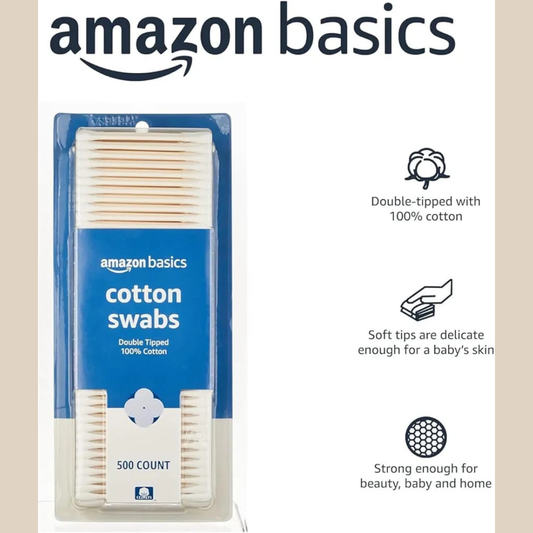 COTTON SWABS AMAZON BASICS