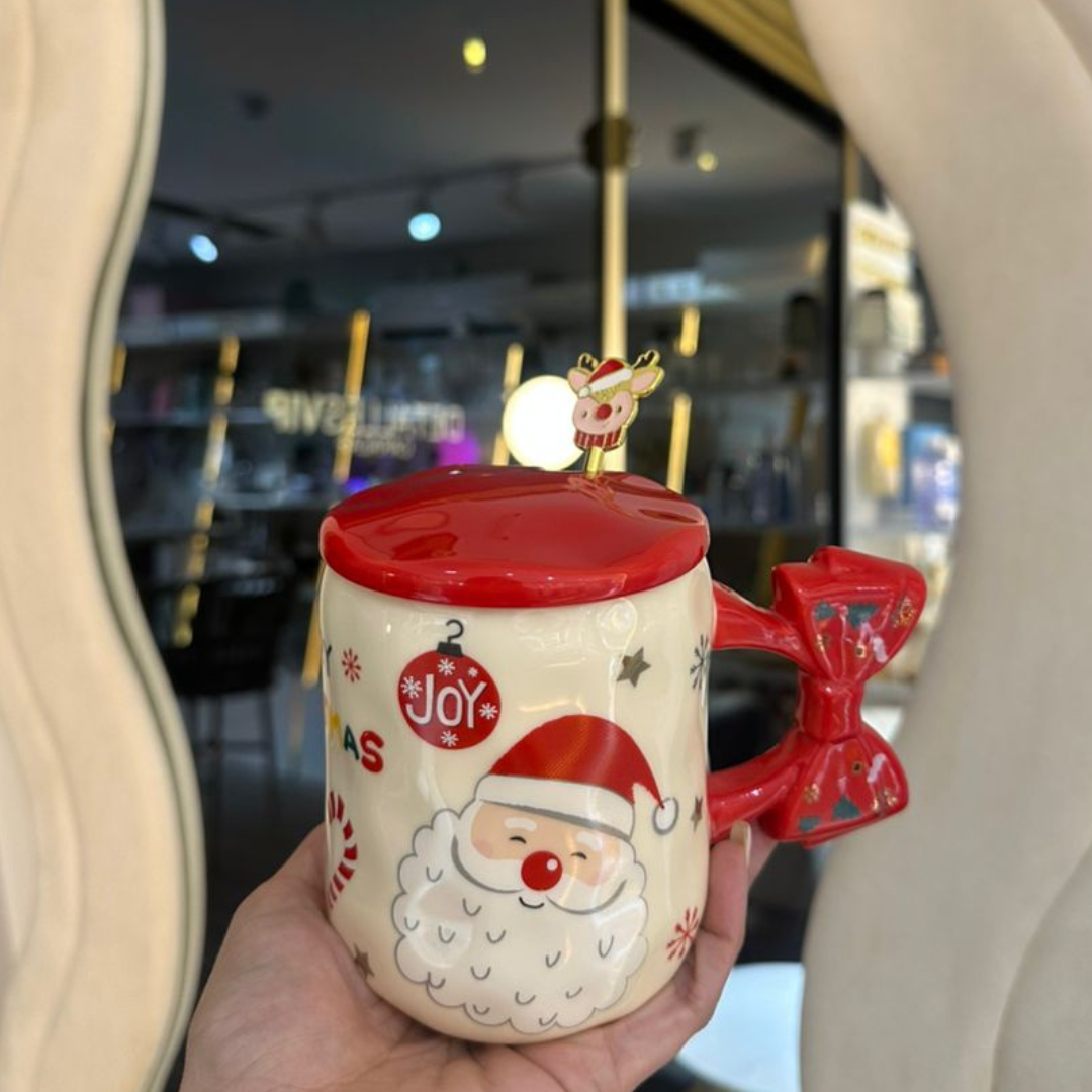 TAZA DE SANTA CON CUCHARITA DE RENO