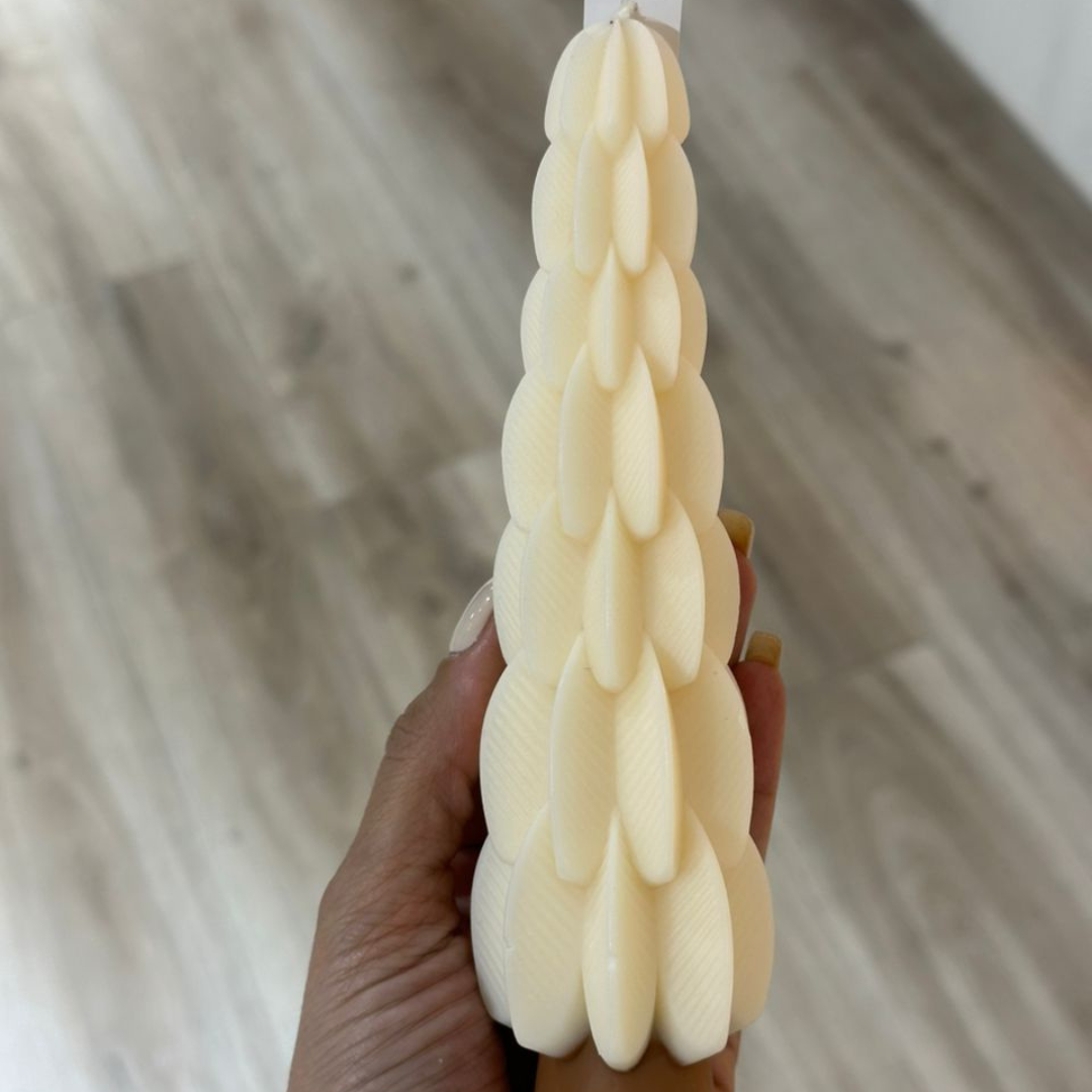 VELA EN FORMA DE ARBOL DE NAVIDAD INVIERNO