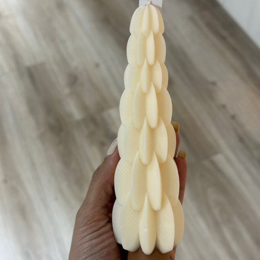 VELA EN FORMA DE ARBOL DE NAVIDAD INVIERNO