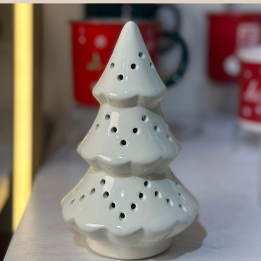 ARBOL BLANCO DE CERAMICA