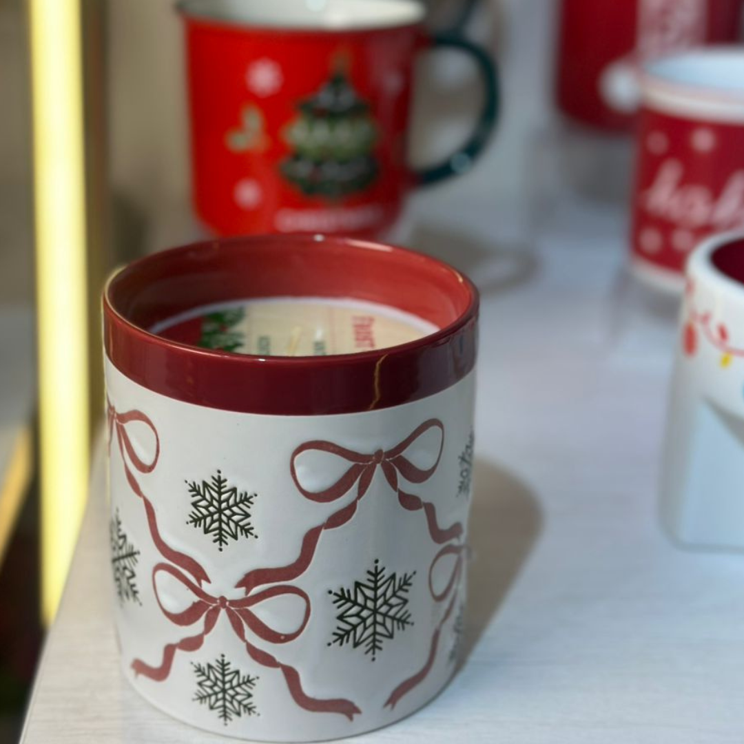 VELA DE LAZOS NAVIDAD ROJA