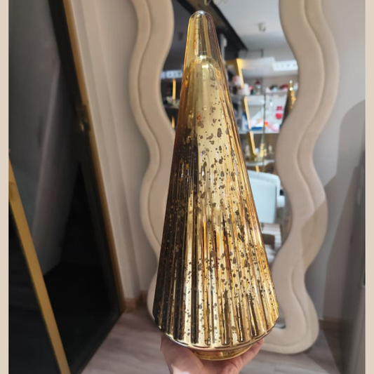 ARBOL DORADO CON LUCES POR DENTRO MEDIANO