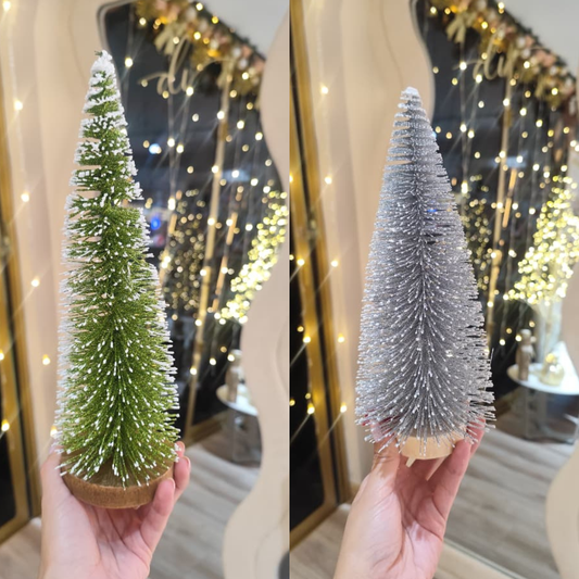 ARBOLITO PLASTICO CON BASE DE MADERA