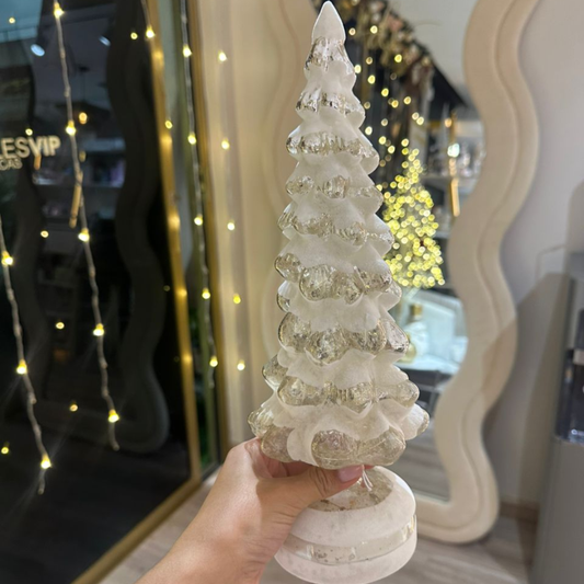 ARBOL DE NAVIDAD NEVADO CON LUCES GRANDES
