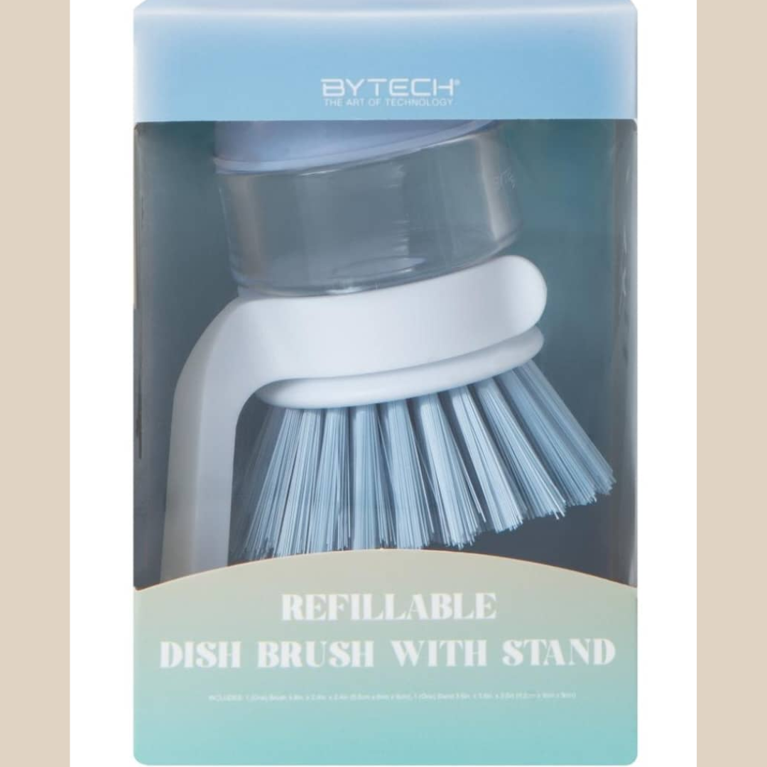 CEPILLO CON DISPENSADOR DE JABON PEQUEÑO