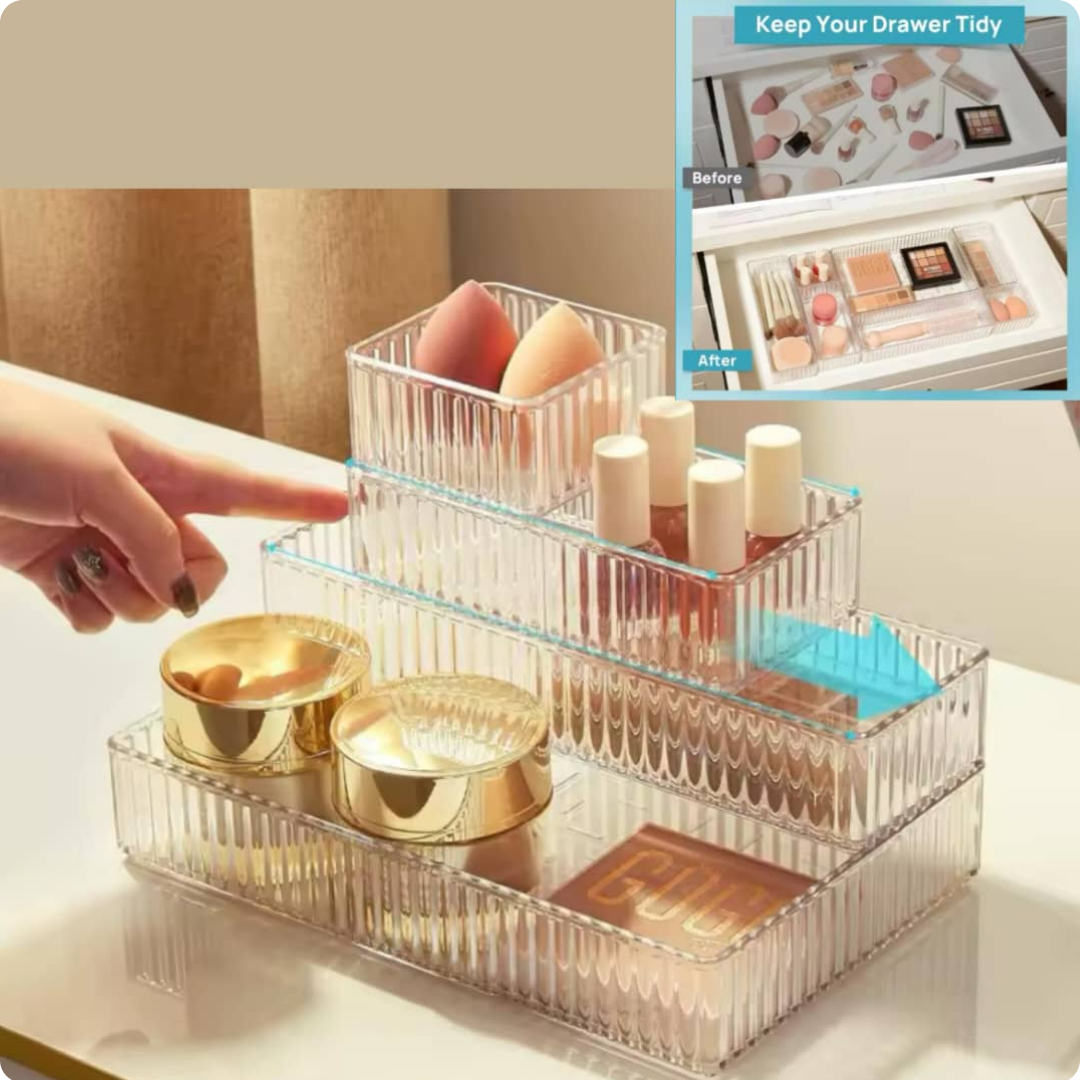 KIT DE 7 CUBOS ORGANIZADORES  DE ACRILICOS CORRUGADOS NUEVO MODELO