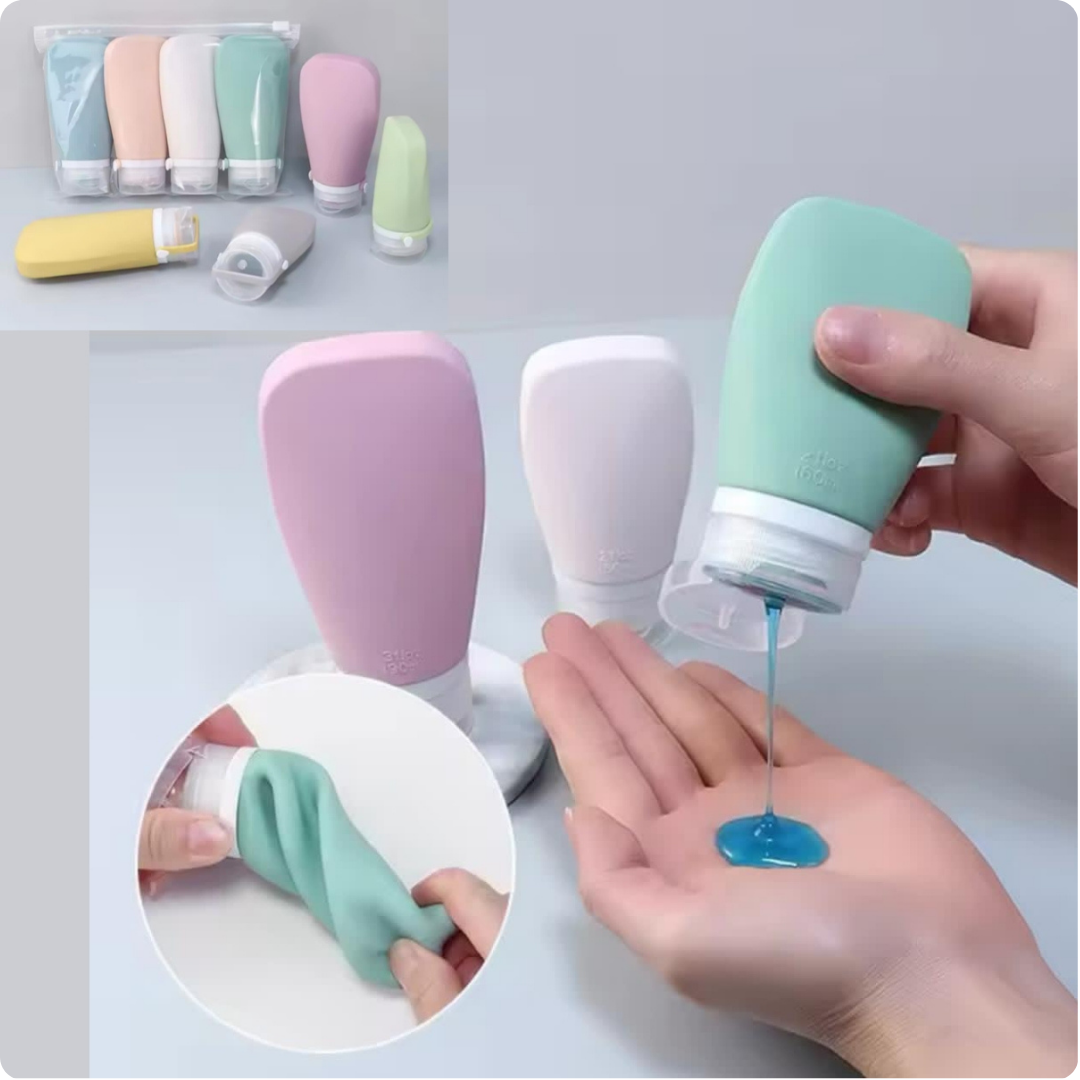 KIT DE ESTUCHE VIAJERO DE 4 UNIDADES DE COLORES MODELO SENCILLO