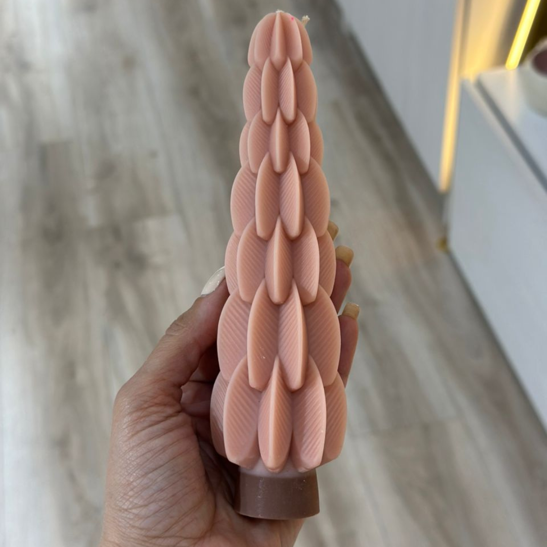 VELA EN FORMA DE ARBOL DE NAVIDAD INVIERNO