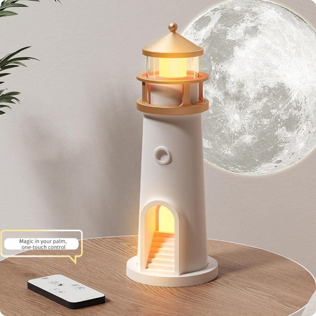 LÁMPARA DE FARO CON PROYECCIÓN DE LUNA CON BLUETOOTH