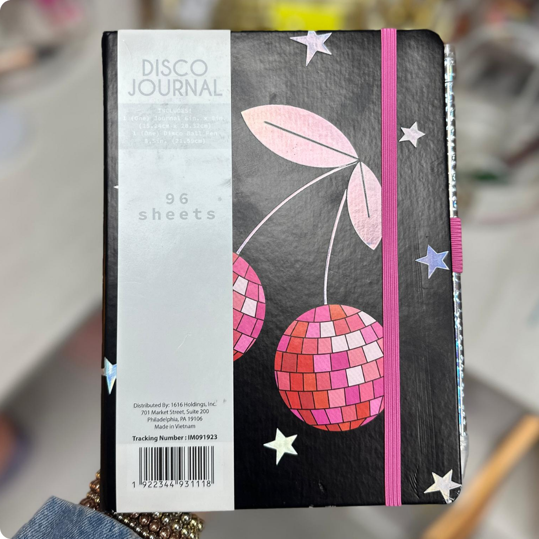 LIBRETA NEGRA CON LÁPIZ PLATEADO