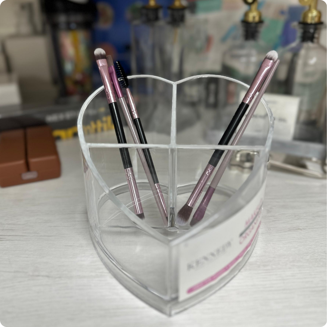 ORGANIZADOR DE ACRÍLICO EN FORMA DE CORAZÓN GRANDE