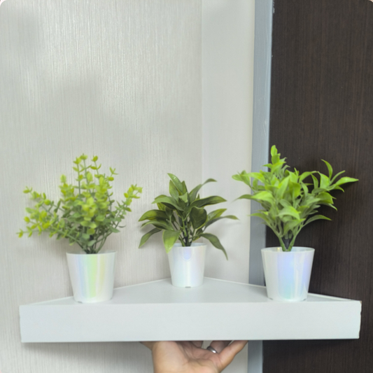 ORGANIZADOR DE ESQUINA DE MADERA EN BLANCO