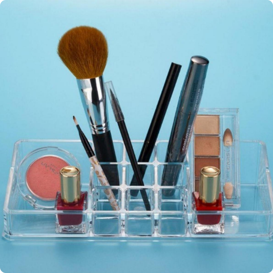 ORGANIZADOR DE MAQUILLAJE PARA LABIALES, BROCHAS Y DELINEADORES