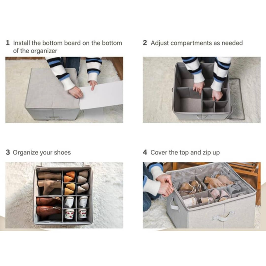 ORGANIZADOR DE ZAPATOS PARA ARMARIO RESISTENTE CON CIERRE AMAZON