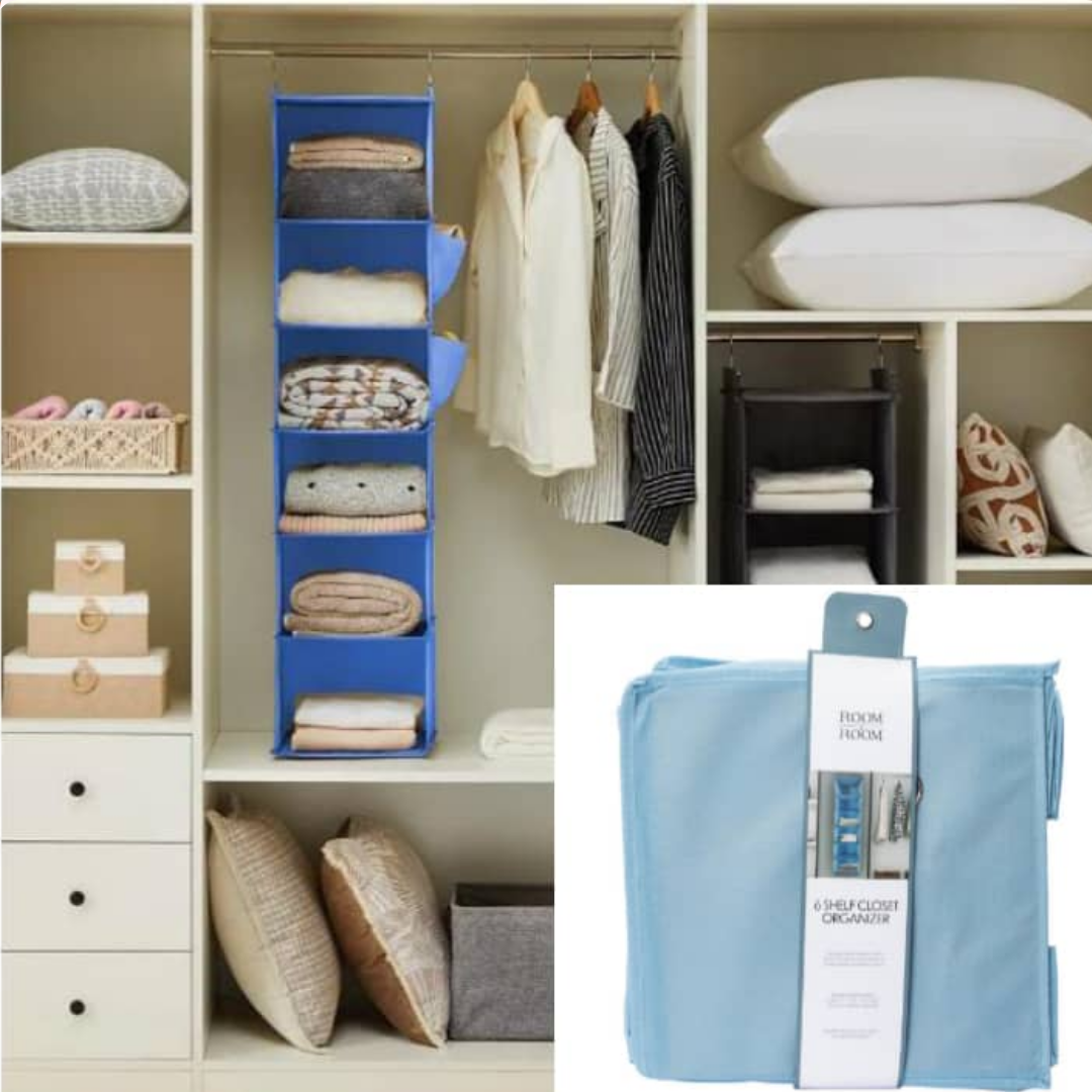 ORGANIZADOR PLEGABLE PARA TU CLOSET AZUL