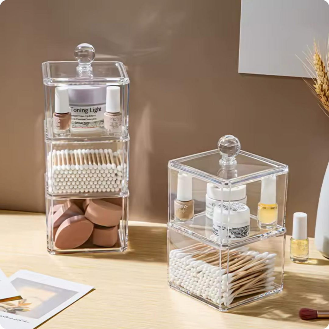 ORGANIZADOR 3 NIVELES VERTICAL PEQUEÑO CON TAPA