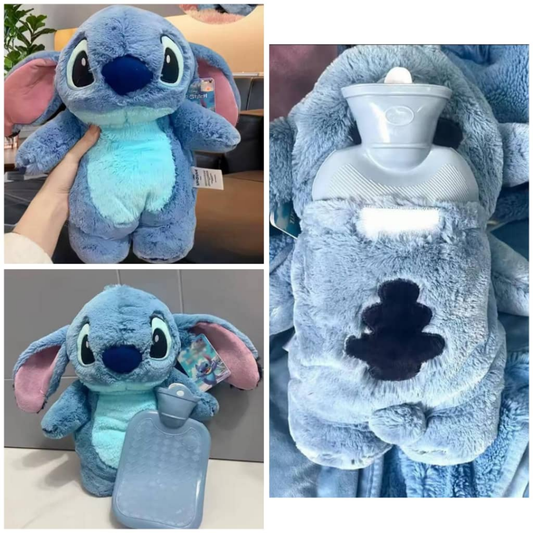 PELUCHE DE STITCH CON COMPRESA DE AGUA TIBIA PARA DOLORES MENSTRUALES