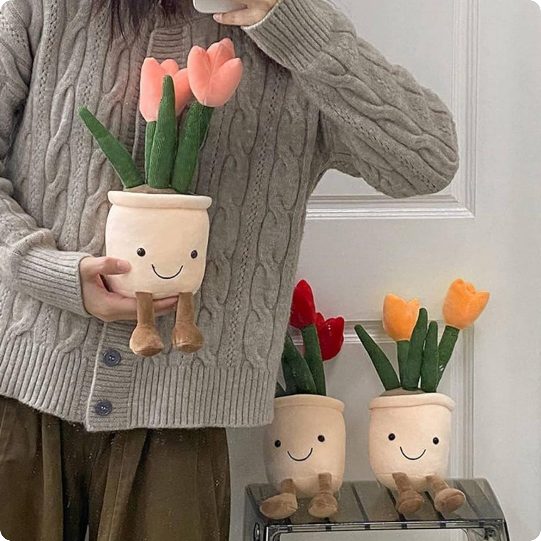 PELUCHE DE TULIPANES CON PATICAS