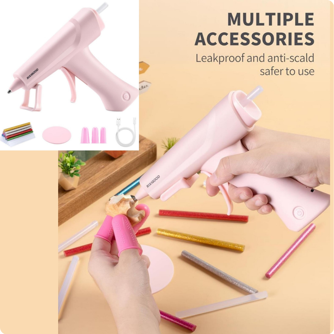 PISTOLA DE SILICÓN ROSADA