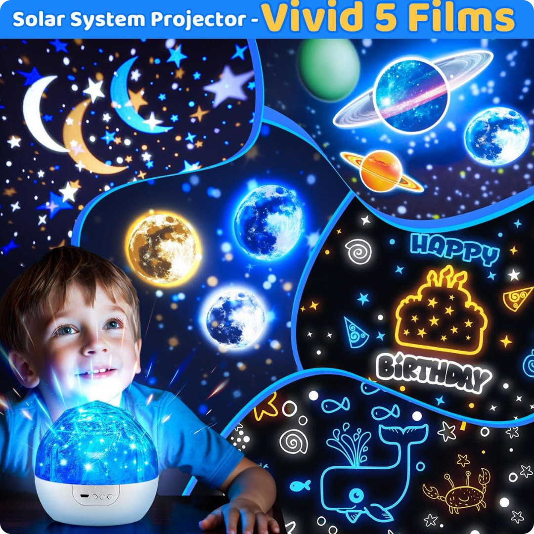 PROYECTOR CON 7 JUEGOS DE PELÍCULAS