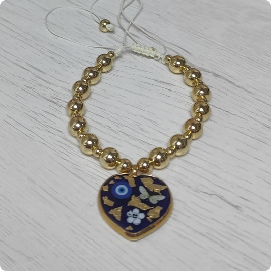 PULSERA CORAZÓN OJO TURCO
