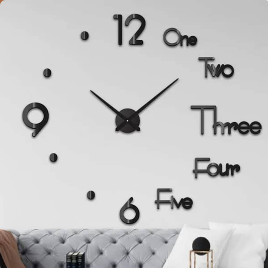 RELOJ DE PARED DIGITAL NÚMEROS Y LETRAS 40 CM