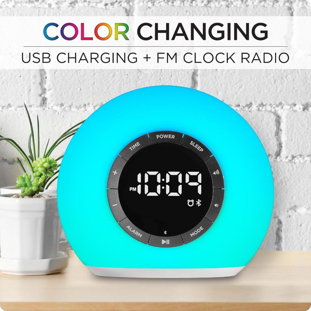 RELOJ DESPERTADOR CON LUZ DE AMANECER Y SONIDOS