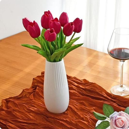SET DE 10 TULIPANES COLOR FUCSIA INTENSO
