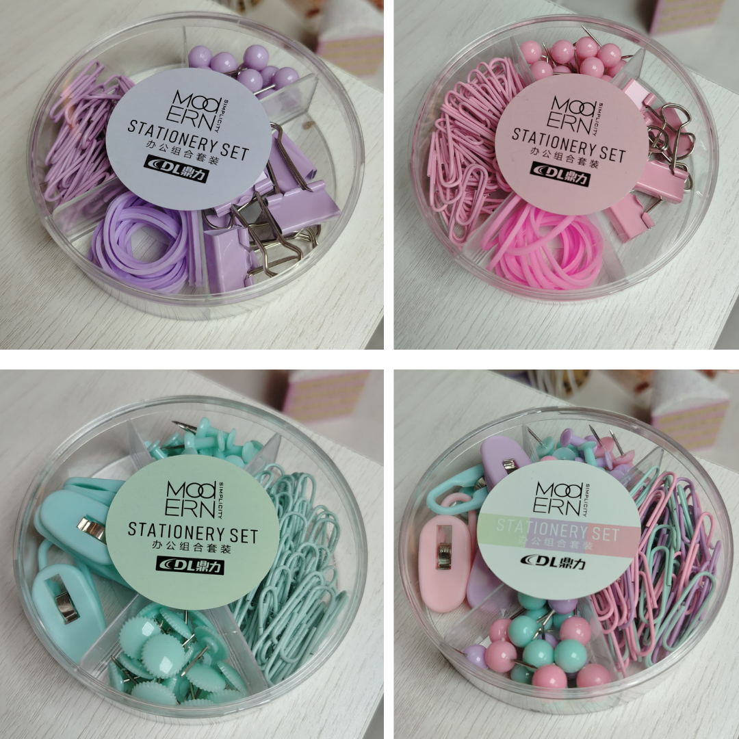 SET DE CLIPS Y LIGAS VARIADOS