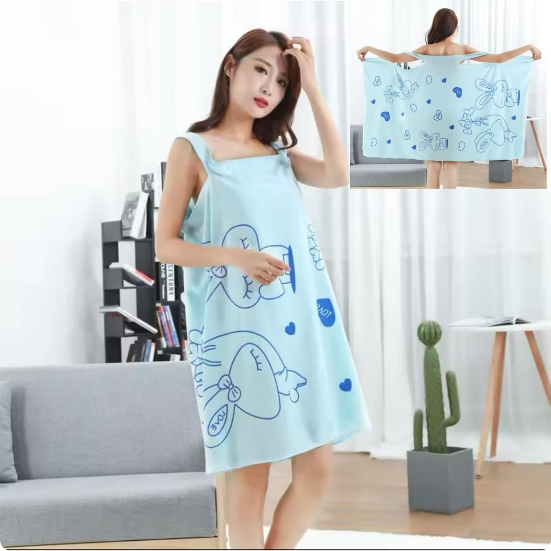 TOALLA DE BAÑO PARA DAMA AZUL