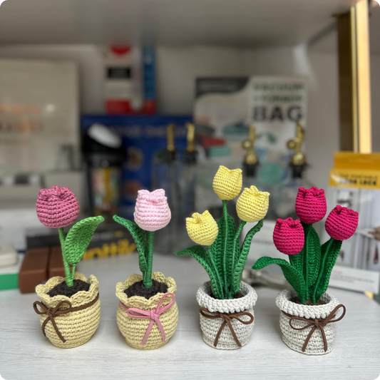 TULIPANES TEJIDOS 1 FLOR