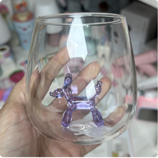 VASO CON FIGURA DE PERRITO ADENTRO
