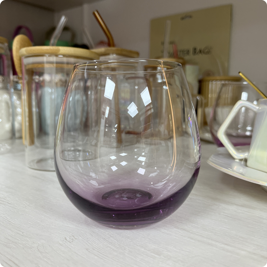 VASO DE VIDRIO FONDO DE COLORES