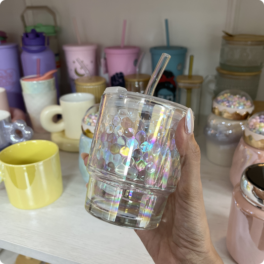 VASO TORNASOL PEQUEÑO CON PITILLO