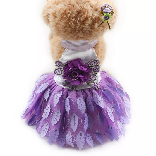 VESTIDO MASCOTA TALLA L LILA