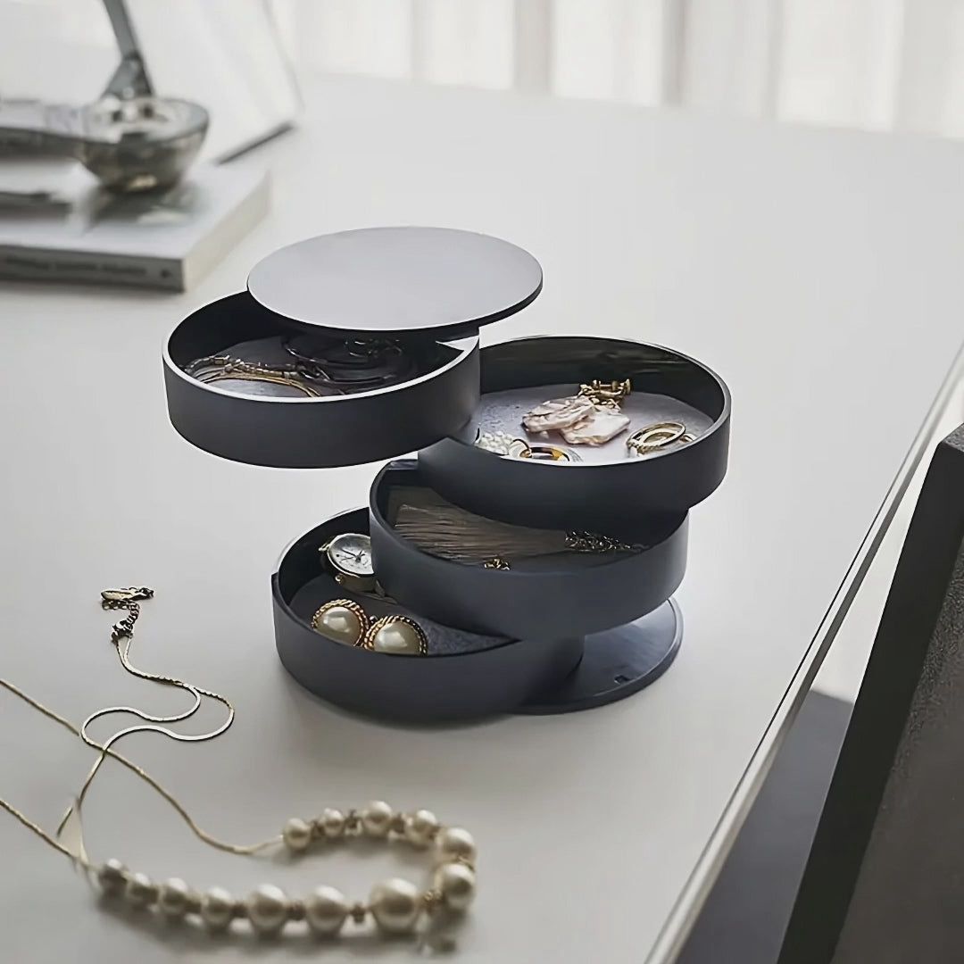 JOYERO NEGRO 3 COMPARTIMIENTOS