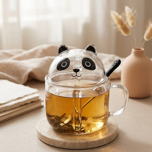 TAZA DE 3 PIEZAS DE VIDRIO OSITO