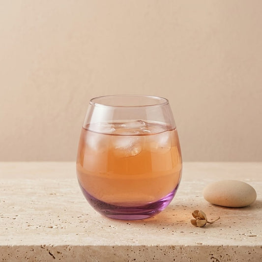 VASO DE VIDRIO FONDO DE COLORES