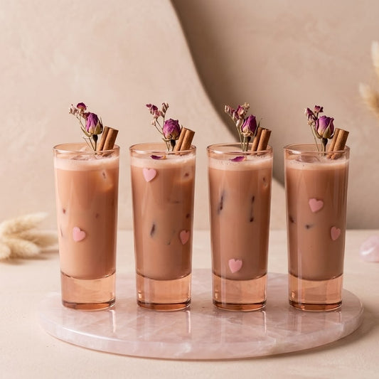 SET DE 4 VASOS SHOT CON CORAZONES