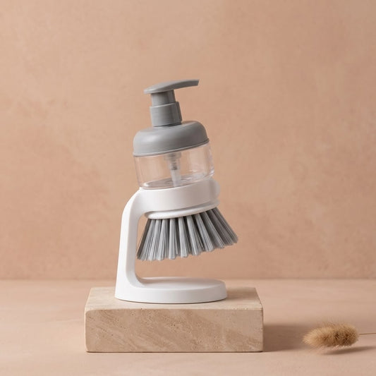 CEPILLO CON DISPENSADOR DE JABON PEQUEÑO