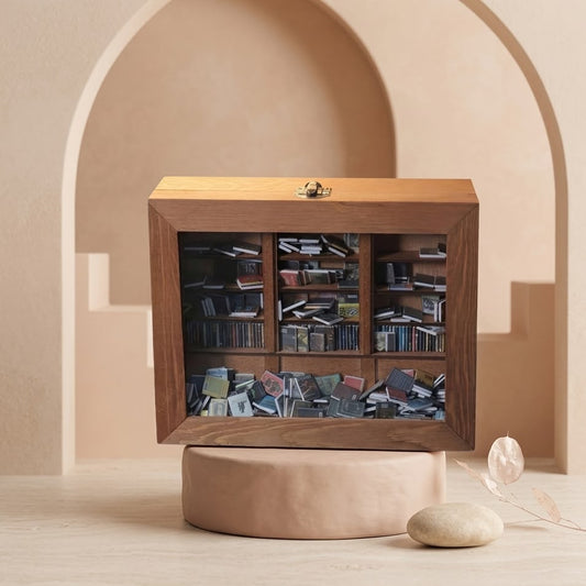ESTANTE DE LIBROS DECORATIVOS CON 200 MINI LIBROS