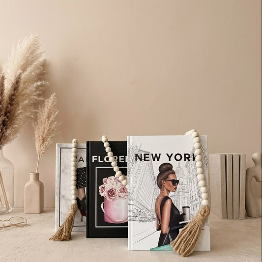 SET DE 3 LIBROS DECORATIVOS PARIS CON PERLAS