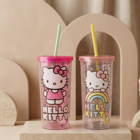 TERMO CON PITILLO FUCSIA DE HELLO KITTY