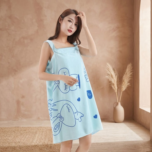 TOALLA DE BAÑO PARA DAMA AZUL