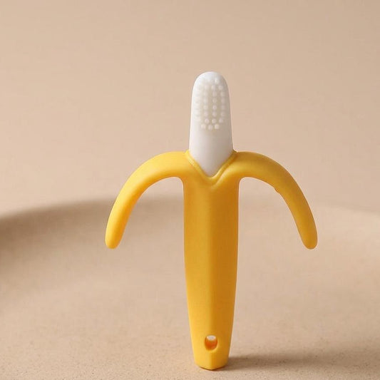 MORDEDOR EN FORMA DE BANANA AMARILLO Y ROSADO