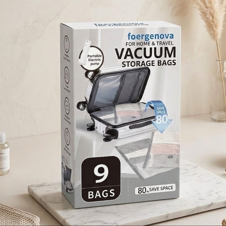 9 BOLSAS DE SELLADO AL VACIO CON BOMBA ELECTRICA